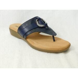 W604 Cliffs by White Mountain Navy Benedict Thong Comfort Sandal Size 10 M